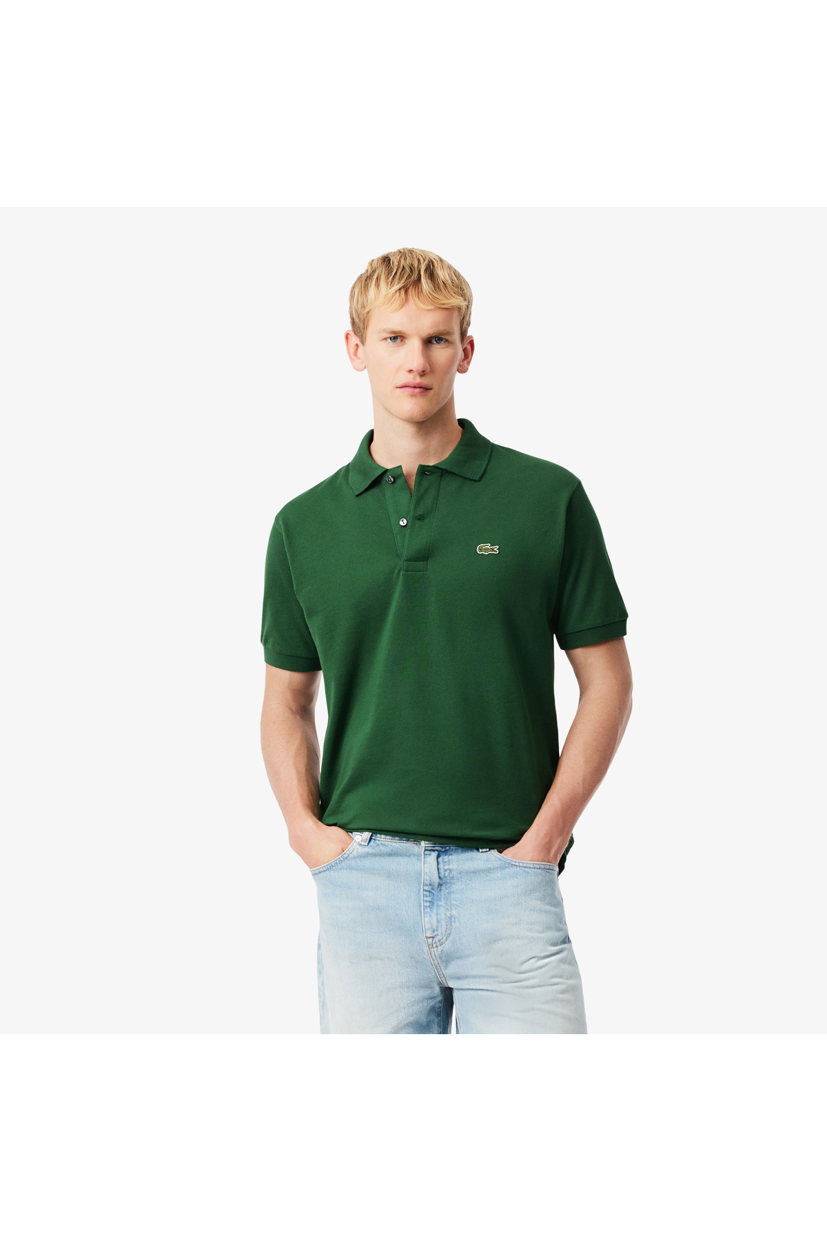 پولوشرت مردانه Lacoste فیت کلاسیک سبز مدل L.12.12