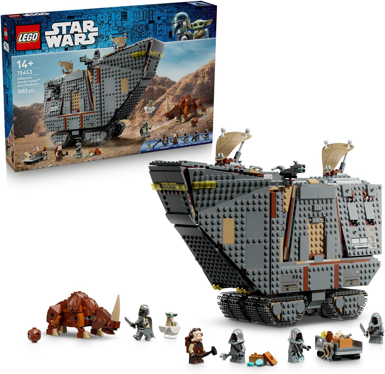 مهندسی LEGO Star Wars لگو وسیله نقلیه بیابانی و Mudhorn 75453