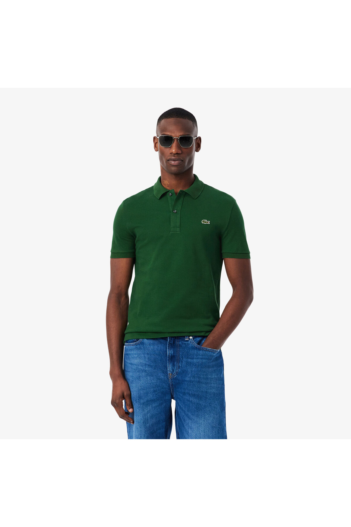 پولوشرت مردانه Lacoste سبز اسلیم‌فیت مدل L.12.12