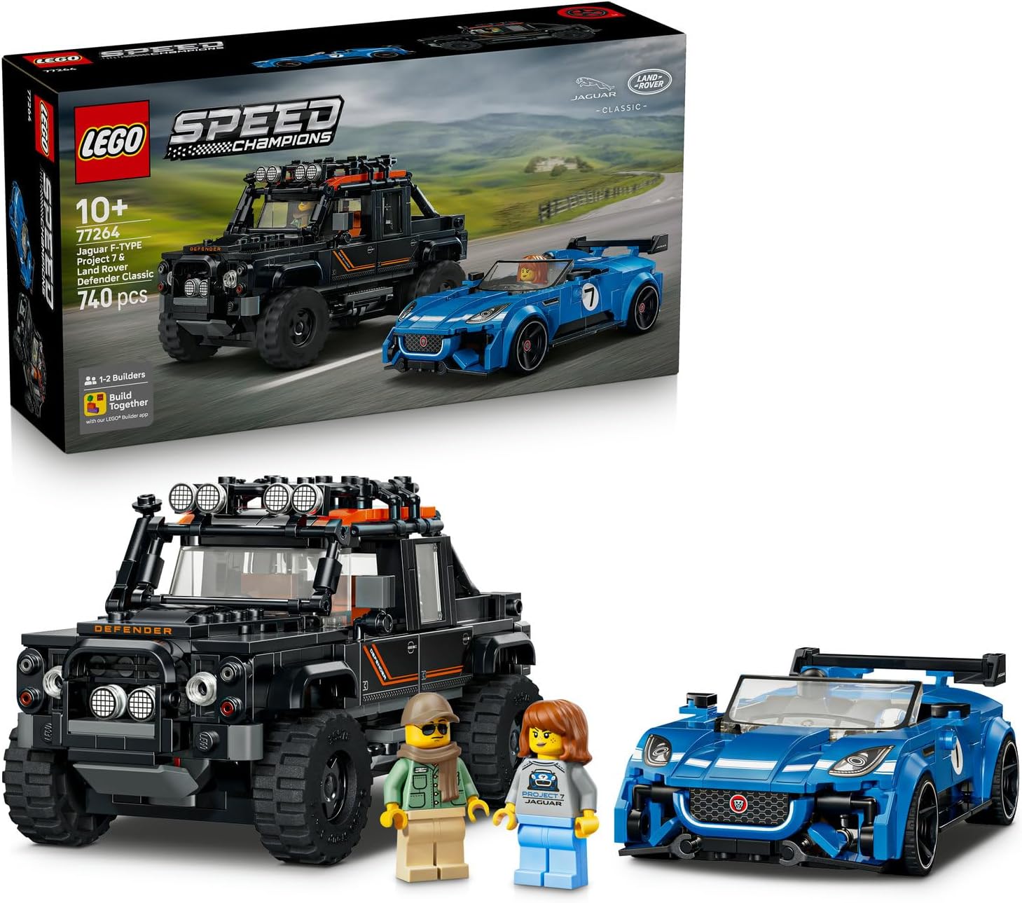 مجموعه لگو LEGO Speed Champions Jaguar Project 7 و Land Rover Defender 77264